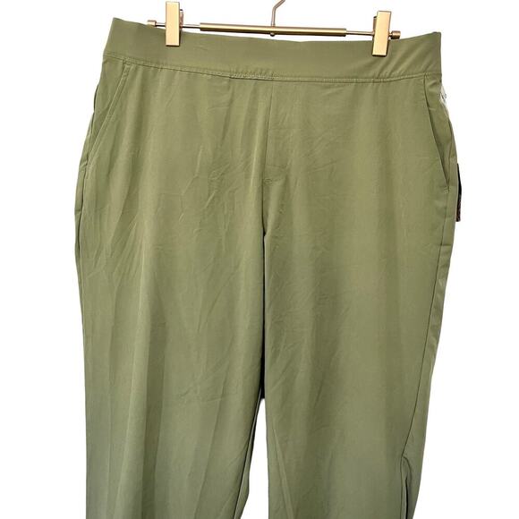 Tommy Bahama Golf Active Lightweight Crop Pants Size L Green Ankle Zip NEW - Picture 3 of 8